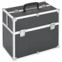 Estuche de maquillaje aluminio negro 38x23x34 cm de vidaXL, Neceseres - Ref: Foro24-91833, Precio: 51,40 €, Descuento: %