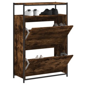 Geräuchertes Eichensperrholz Zapatero 75x34x112 cm von , Schuhregale und Schuhorganisatoren - Ref: Foro24-840036, Preis: 95,1...