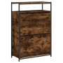 Smoked oak plywood shoe rack 75x34x112 cm by , Shoe racks and shoe organizers - Ref: Foro24-840036, Price: 95,15 €, Discount: %