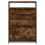 Smoked oak plywood shoe rack 75x34x112 cm by , Shoe racks and shoe organizers - Ref: Foro24-840036, Price: 95,15 €, Discount: %