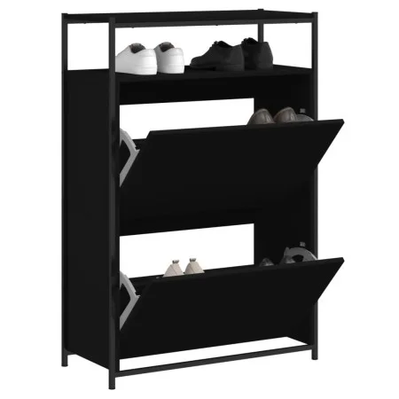 Holzwerkstoff Zapatero schwarz 75x34x112 cm von , Schuhregale und Schuhorganisatoren - Ref: Foro24-840034, Preis: 106,88 €, R...