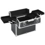 Estuche de maquillaje aluminio negro 38x23x34 cm de vidaXL, Neceseres - Ref: Foro24-91833, Precio: 52,41 €, Descuento: %