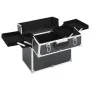 Estuche de maquillaje aluminio negro 38x23x34 cm de vidaXL, Neceseres - Ref: Foro24-91833, Precio: 51,40 €, Descuento: %