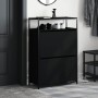 Engineered wood black shoemaker 75x34x112 cm by , Shoe racks and shoe organizers - Ref: Foro24-840034, Price: 108,62 €, Disco...