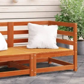 Sofá esquinero jardín madera maciza pino marrón cera 70x70x67cm by , Modular outdoor sofas - Ref: Foro24-837904, Price: 64,26...