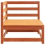 Ecksofa für den Garten aus massivem Kiefernholz, braun gewachst, 70x70x67cm. von , Modulare Sofas für den Außenbereich - Ref:...