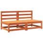Sofás jardín sin reposabrazos 2 uds madera marrón 70x70x67 cm by , Modular outdoor sofas - Ref: Foro24-837925, Price: 105,84 ...
