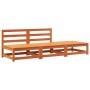 Gartensofa ohne Armlehnen mit Fußhocker aus braunem Kiefernholz von , Modulare Sofas für den Außenbereich - Ref: Foro24-83796...