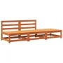 Sofá jardín sin reposabrazos con reposapiés madera pino marrón by , Modular outdoor sofas - Ref: Foro24-837967, Price: 129,12...