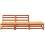 Sofá jardín sin reposabrazos con reposapiés madera pino marrón by , Modular outdoor sofas - Ref: Foro24-837967, Price: 129,12...