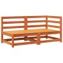 Sofá de jardín de 2 plazas madera maciza de pino marrón cera by , Modular outdoor sofas - Ref: Foro24-837946, Price: 135,90 €...