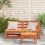 Zweiplätziges Massivholz-Gartensofa aus Kiefer in brauner Wachsfarbe. von , Modulare Sofas für den Außenbereich - Ref: Foro24...