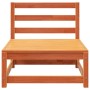 Sofá de jardín de 2 plazas madera maciza de pino marrón cera by , Modular outdoor sofas - Ref: Foro24-837946, Price: 135,90 €...