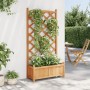 Blumenkasten mit massivem Gitter aus braunem Fichtenholz. von , Töpfe und Pflanzgefäße - Ref: Foro24-365488, Preis: 91,20 €, ...