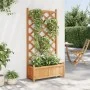 Blumenkasten mit massivem Gitter aus braunem Fichtenholz. von , Töpfe und Pflanzgefäße - Ref: Foro24-365488, Preis: 81,98 €, ...