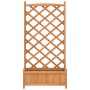 Blumenkasten mit massivem Gitter aus braunem Fichtenholz. von , Töpfe und Pflanzgefäße - Ref: Foro24-365488, Preis: 91,20 €, ...