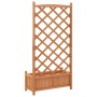 Blumenkasten mit massivem Gitter aus braunem Fichtenholz. von , Töpfe und Pflanzgefäße - Ref: Foro24-365488, Preis: 91,20 €, ...