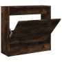 Zapatero de madera de ingeniería roble ahumado 60x21x57 cm by , Shoe racks and shoe organizers - Ref: Foro24-839886, Price: 4...