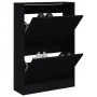 Zapatero de madera de ingeniería negro 60x21x87,5 cm by , Shoe racks and shoe organizers - Ref: Foro24-839890, Price: 80,95 €...