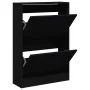 Zapatero de madera de ingeniería negro 60x21x87,5 cm by , Shoe racks and shoe organizers - Ref: Foro24-839890, Price: 80,95 €...