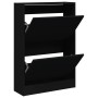 Zapatero de madera de ingeniería negro 60x21x87,5 cm by , Shoe racks and shoe organizers - Ref: Foro24-839890, Price: 82,47 €...