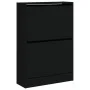 Zapatero de madera de ingeniería negro 60x21x87,5 cm by , Shoe racks and shoe organizers - Ref: Foro24-839890, Price: 80,95 €...