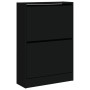 Zapatero de madera de ingeniería negro 60x21x87,5 cm by , Shoe racks and shoe organizers - Ref: Foro24-839890, Price: 82,47 €...