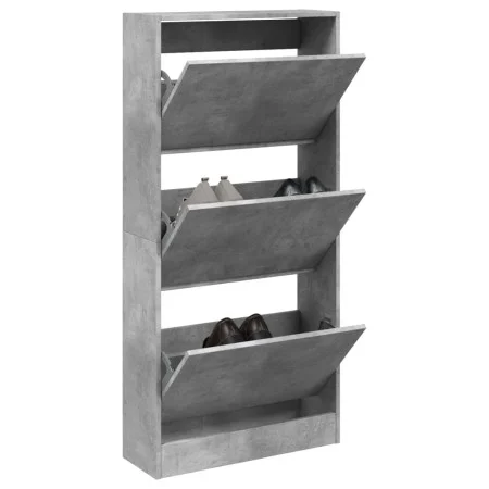 Zapatero de madera de ingeniería gris hormigón 60x21x125,5 cm by , Shoe racks and shoe organizers - Ref: Foro24-839899, Price...