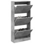 Ingenieurholzschuhregal in Betongrau 60x21x125,5 cm von , Schuhregale und Schuhorganisatoren - Ref: Foro24-839899, Preis: 103...