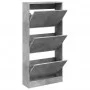Zapatero de madera de ingeniería gris hormigón 60x21x125,5 cm by , Shoe racks and shoe organizers - Ref: Foro24-839899, Price...