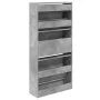 Zapatero de madera de ingeniería gris hormigón 60x21x125,5 cm by , Shoe racks and shoe organizers - Ref: Foro24-839899, Price...