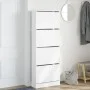 Zapatero de madera de ingeniería blanco 60x21x163,5 cm by , Shoe racks and shoe organizers - Ref: Foro24-839903, Price: 124,7...