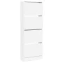 Zapatero de madera de ingeniería blanco 60x21x163,5 cm by , Shoe racks and shoe organizers - Ref: Foro24-839903, Price: 124,7...