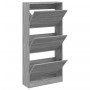 Zapatero de madera de ingeniería gris Sonoma 60x21x125,5 cm by , Shoe racks and shoe organizers - Ref: Foro24-839901, Price: ...