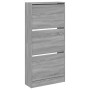 Zapatero de madera de ingeniería gris Sonoma 60x21x125,5 cm by , Shoe racks and shoe organizers - Ref: Foro24-839901, Price: ...