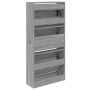 Zapatero de madera de ingeniería gris Sonoma 60x21x125,5 cm by , Shoe racks and shoe organizers - Ref: Foro24-839901, Price: ...