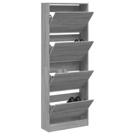 Ingenieurholzschuhregal in Sonoma-Grau 60x21x163,5 cm von , Schuhregale und Schuhorganisatoren - Ref: Foro24-839908, Preis: 1...