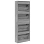 Ingenieurholzschuhregal in Sonoma-Grau 60x21x163,5 cm von , Schuhregale und Schuhorganisatoren - Ref: Foro24-839908, Preis: 1...