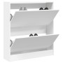 Zapatero de madera de ingeniería blanco 80x21x87,5 cm by , Shoe racks and shoe organizers - Ref: Foro24-839917, Price: 70,07 ...