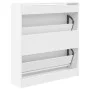 Zapatero de madera de ingeniería blanco 80x21x87,5 cm by , Shoe racks and shoe organizers - Ref: Foro24-839917, Price: 75,43 ...