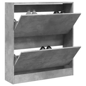 Zapatero de madera de ingeniería gris hormigón 80x21x87,5 cm by , Shoe racks and shoe organizers - Ref: Foro24-839920, Price:...