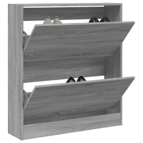 Ingenieurholzschuhregal in Sonoma-Grau 80x21x87,5 cm von , Schuhregale und Schuhorganisatoren - Ref: Foro24-839922, Preis: 84...