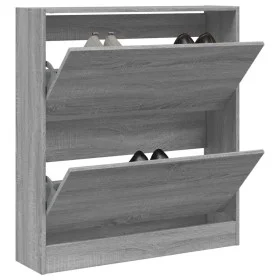 Ingenieurholzschuhregal in Sonoma-Grau 80x21x87,5 cm von , Schuhregale und Schuhorganisatoren - Ref: Foro24-839922, Preis: 82...