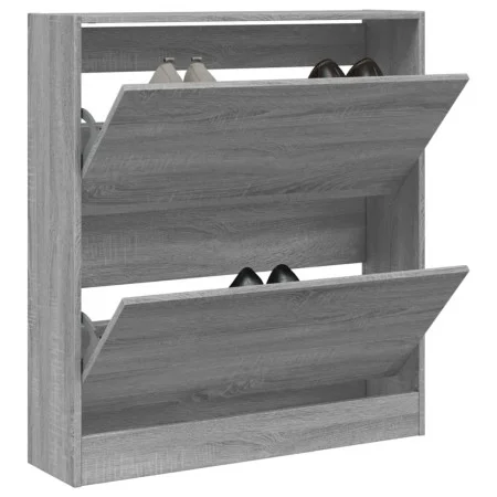 Ingenieurholzschuhregal in Sonoma-Grau 80x21x87,5 cm von , Schuhregale und Schuhorganisatoren - Ref: Foro24-839922, Preis: 82...