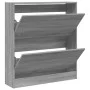 Ingenieurholzschuhregal in Sonoma-Grau 80x21x87,5 cm von , Schuhregale und Schuhorganisatoren - Ref: Foro24-839922, Preis: 82...