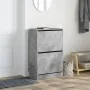 Ingenieurholzschuhregal in Betongrau 60x34x96,5 cm von , Schuhregale und Schuhorganisatoren - Ref: Foro24-839948, Preis: 78,8...