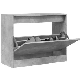 Zapatero de madera de ingeniería gris hormigón 80x34x63 cm by , Shoe racks and shoe organizers - Ref: Foro24-839962, Price: 5...
