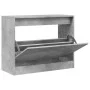 Zapatero de madera de ingeniería gris hormigón 80x34x63 cm de , Zapateros y organizadores de calzado - Ref: Foro24-839962, Pr...