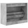 Zapatero de madera de ingeniería gris hormigón 80x34x63 cm de , Zapateros y organizadores de calzado - Ref: Foro24-839962, Pr...