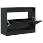 Schwarzer Holzschuhschrank aus Ingenieurholz, 80x34x63 cm. von , Schuhregale und Schuhorganisatoren - Ref: Foro24-839960, Pre...